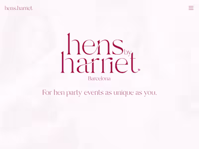 Framer website for hen party business & blog