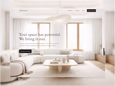 Taure & Co — Website Design for Premium Airbnb Hosts