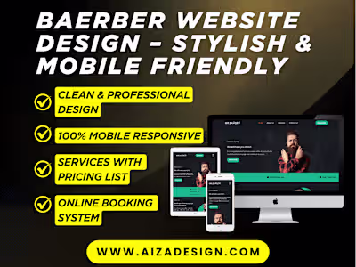 Stylish Barbershop Website Built with WordPress & Elementor