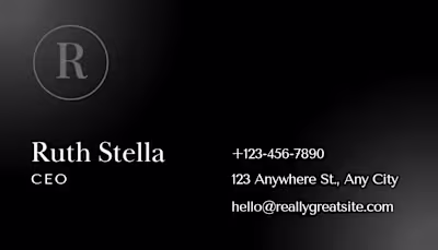 Minimalist Business Card Design Clean black business card de...