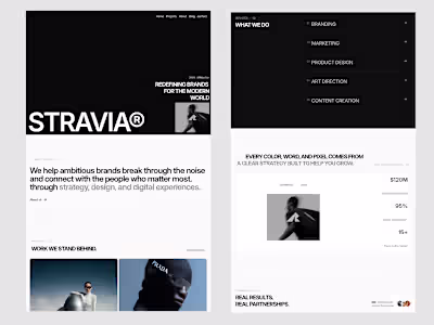 Stravia agency framer template