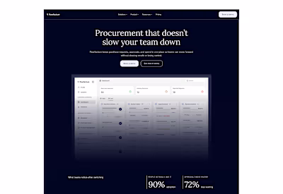 Procurement landing page, WIP