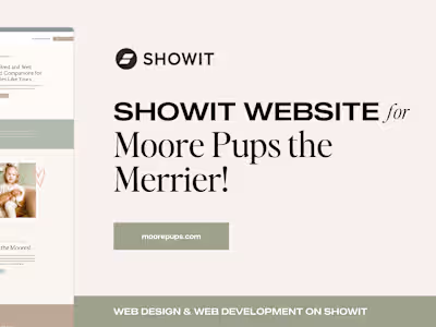 Family Focused Showit Website Design | Moore Pups