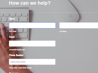 created a form that sends