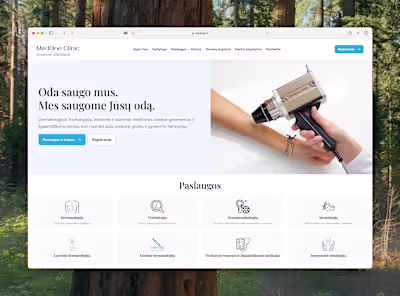 Framer website for a medical clinic
