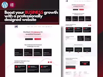 Wordpress Elementor Protfolio Webiste Design