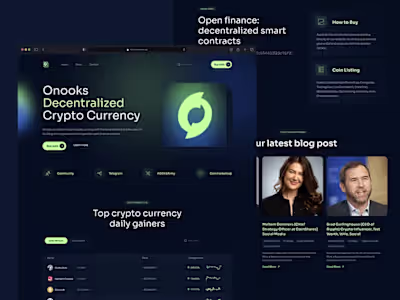 Cryptocurrency Landing Page