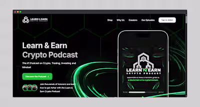 Lecrypto Podcast Website Design 