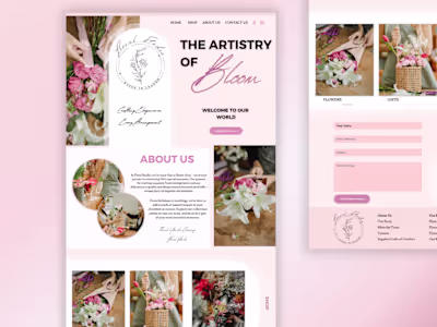 Logo & Website Design for a Flower Shop