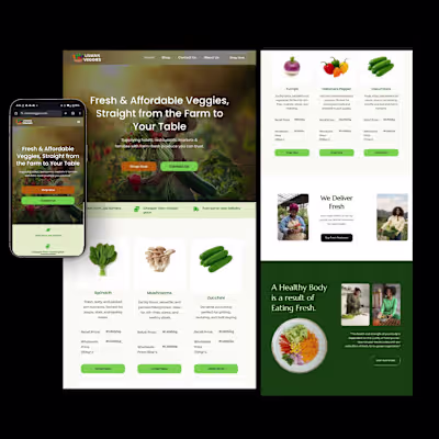 Basic Shopping Website Design & Branding for UsmanVeggies