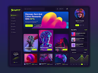 NFT Marketplace Dashboard Dark