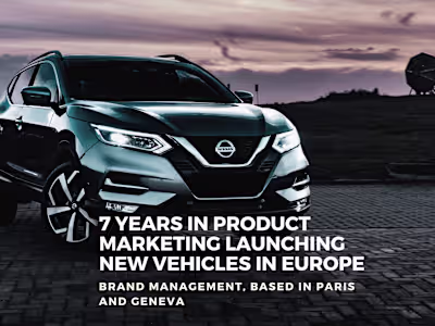 Brand strategy and product marketing for Nissan