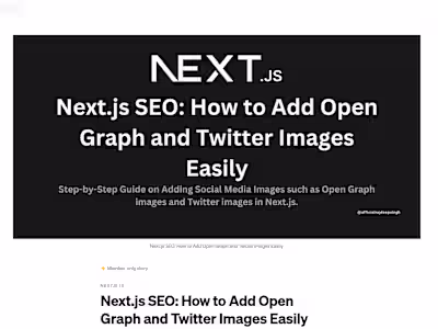 Next.js SEO: How to Add Open Graph and Twitter Images Easily