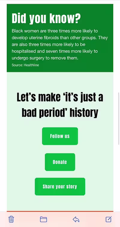 Charity email newsletter