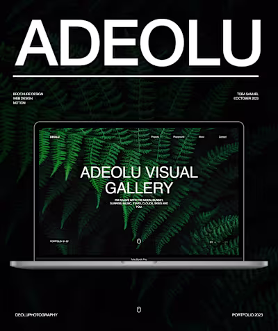 Adeolu - Photographer Portfolio