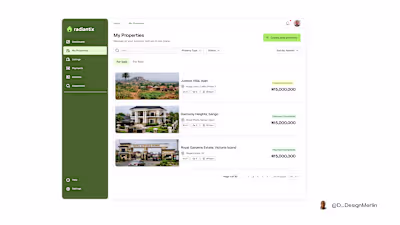 Deigned a real estate properties