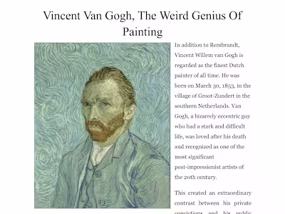 Vincent Van Gogh, The Weird Genius Of Painting 