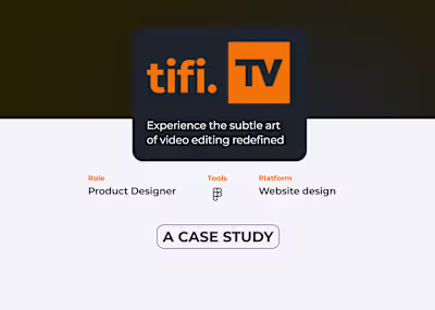 Tifi.tv- Website design
