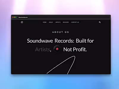 Framer Development for Soundwave Records