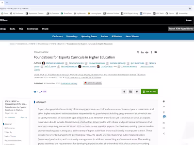 Foundations for Esports Curricula in Higher Education