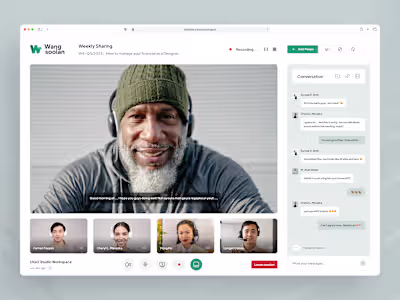 Wangsoolan Financial - Video Conference UI Design