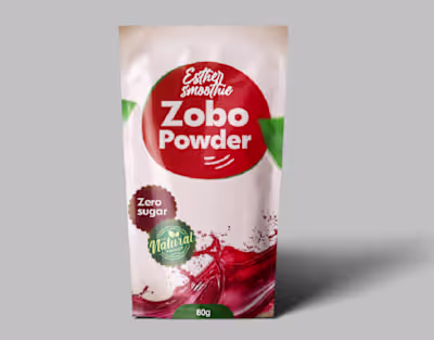 Zobo powder package design