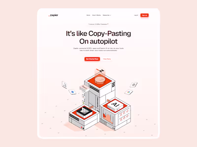 What is Zapier had Isometric Illustration design theme 🤌 Za...