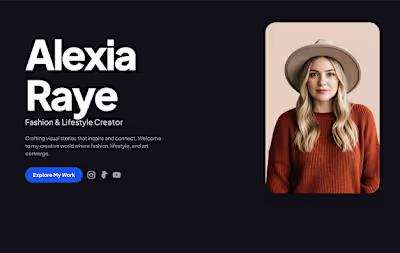 Influencer Portfolio Design #3