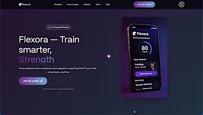 A Website for an AI-powered Fitness App