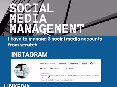 Social Media Management for "PromptOrganizer.io