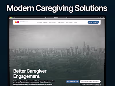 Moderncaregiving Website Redesign