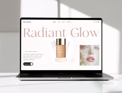 Beauty Product Ecommerce Landing Page