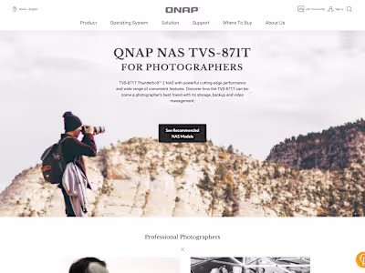 QNAP 871T | Landing Page