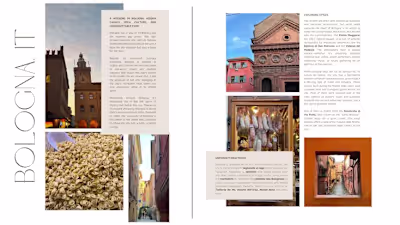 Travel and food blog article