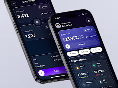 UX UI Designer - Mobile App - CryptoMate