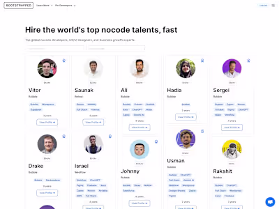 NoCode Developer Database