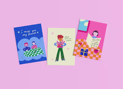 Illustrated greeting card