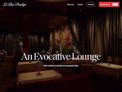 Le Bar Penelope Website Design