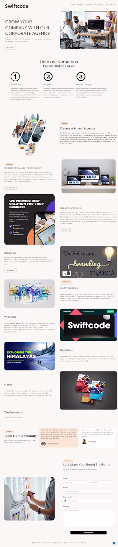 Designed a clean, informative agency website focused on clar...