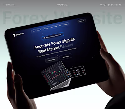 Forex Website UI Design