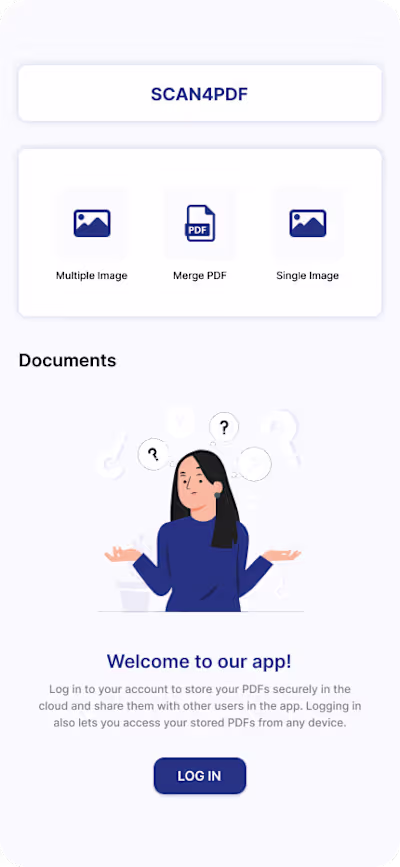 UI/UX Design for Scan4PDF App