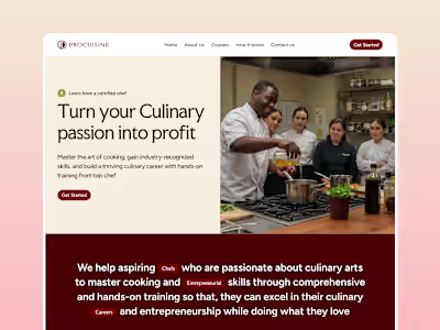 Procuisine Website Design and Development