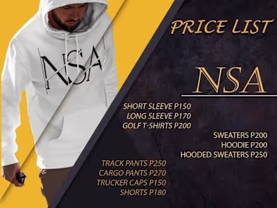 Price list flyer design 