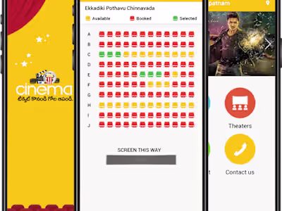 designed movie ticket app