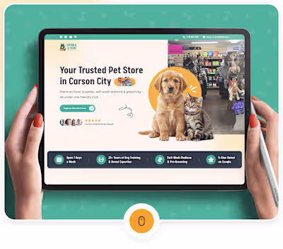 Pet Care & Shop Website Design
