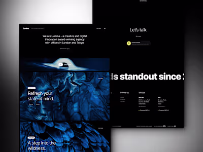 Lumina - Digital Agency website