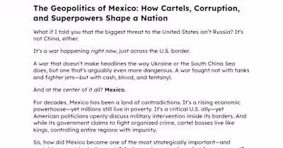 The Geopolitics of Mexico: 