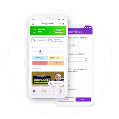 Aarogya Setu: COVID-19 contact
tracing and vaccination