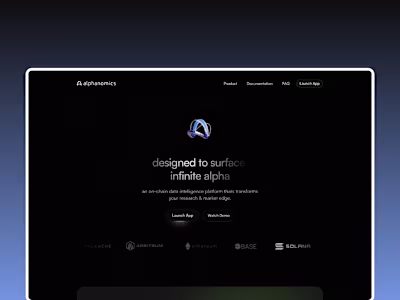 Alphanomics — On-Chain Intelligence Website