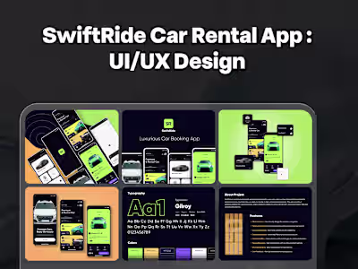 SwiftRide Car Rental App : UI/UX Design